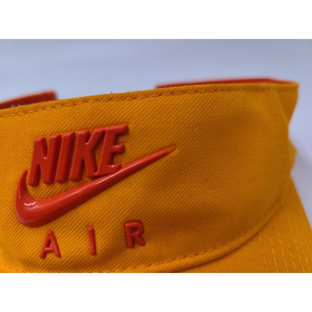 Nike Air Sun Golf Visor Adjustable Hat Cap Polyester Swoosh Dad Men Women Orange - Picture 6 of 16